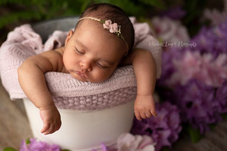 Prop poses are adorable when baby is in a deep sleep. 